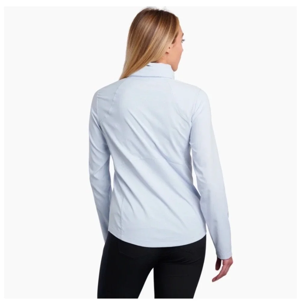 KUHL Bandita Full Zip Pullover Jacket Outer Layer Small Light Blue Gorpcore Hike
